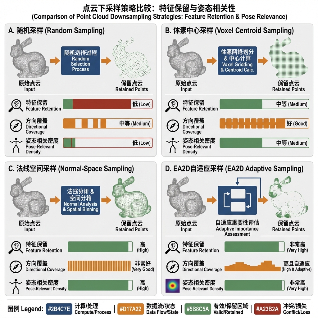 降采样策略对比与信息保留示意