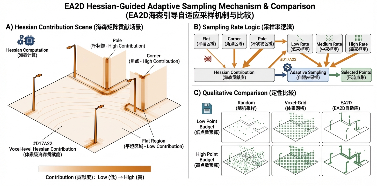 EA2D ICP Hessian 驱动自适应采样可视化