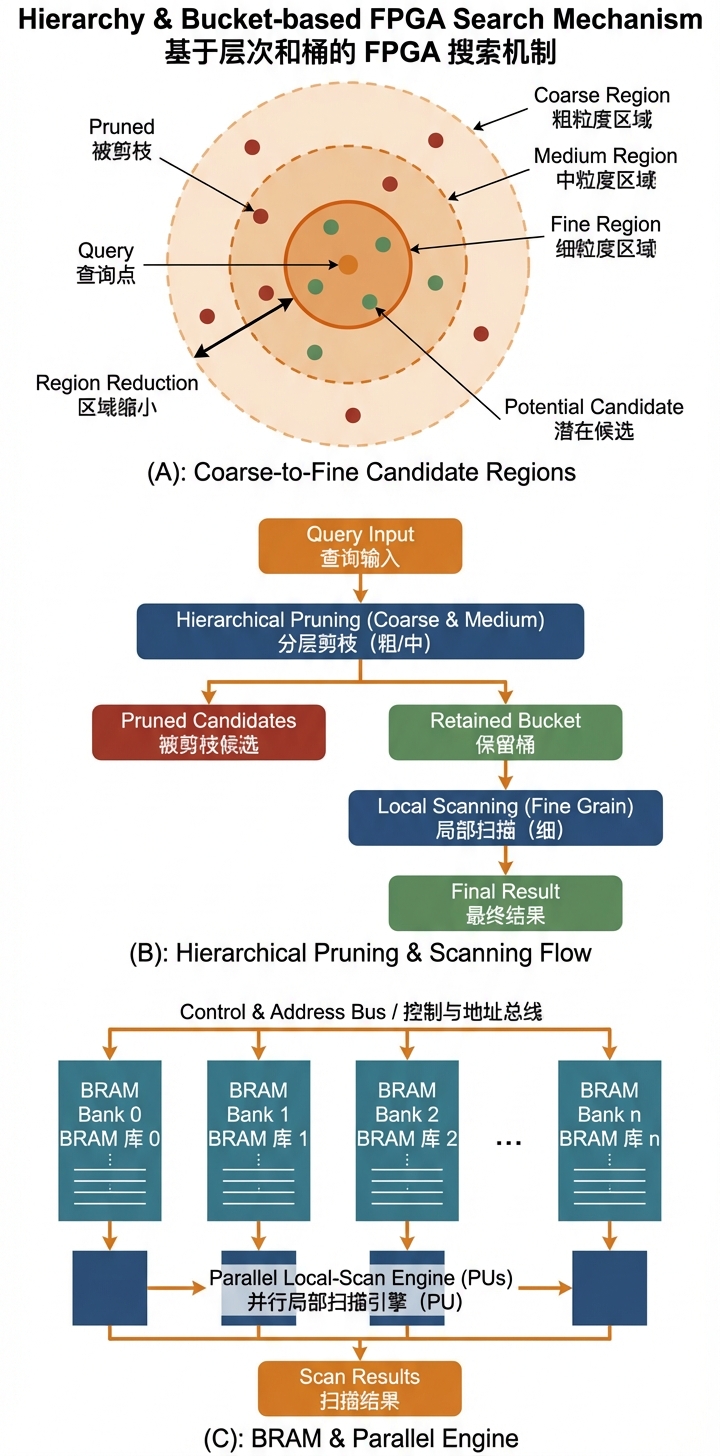 HABFNN 层次化球形桶分区几何与 BRAM 布局设计